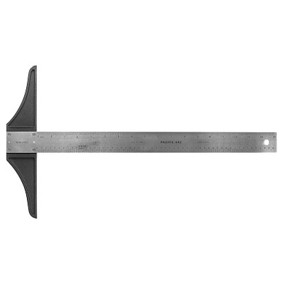 T-Square: stainless steel blade, graduate - inch/pica 18' 