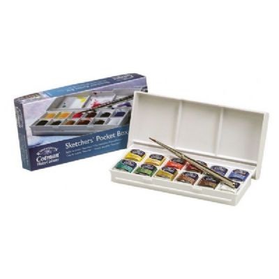 Winsor & Newton Cotman Watercolor Paint Sketchers Pocket Box Set 