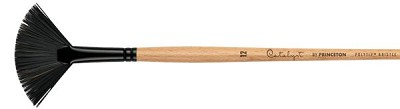 Princeton Catalyst Polytip Bristle Brush Fan 3 Long Handle 