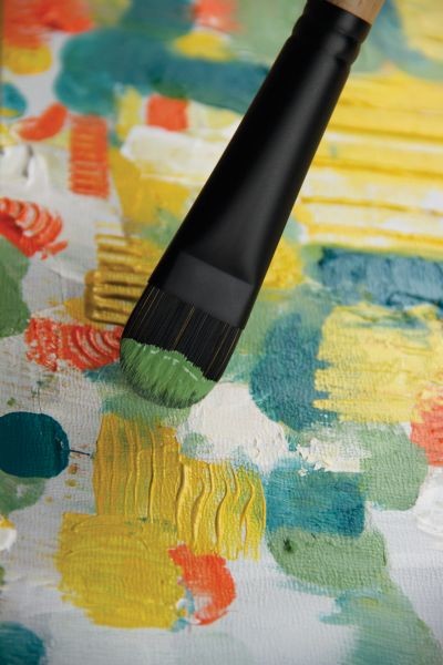 Princeton Catalyst Polytip Bristle Brush Short Filbert 12 Long Handle 