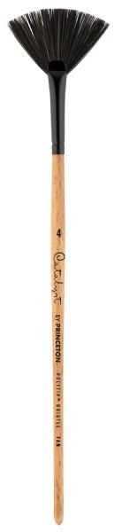 Princeton Catalyst Polytip Bristle Brush Fan 1 Short Handle 