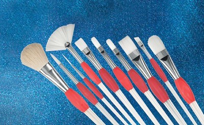 Princeton Good White Synthetic Hair Watercolor and Acrylic Brush Round 8 