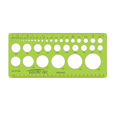 Template: Small Circle Master, 40 circles, 1/32' to 1-5/8' 