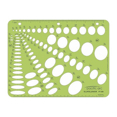 Template: Small Ellipse Guide, 79 total, 15/30/45/60 projection 