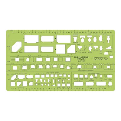 Template: Plumbing Fixtures, 1/4'& 1/8' scale 