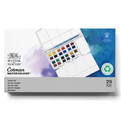 Winsor & Newton Cotman Watercolor Painting Plus 24-Color Set 