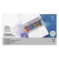 Winsor & Newton Cotman Watercolor Painting Plus 12-Color Tube Set
