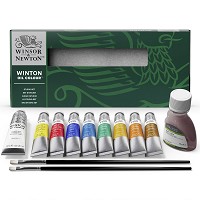 Winsor & Newton Winton Oil Color Paint Intro Color Set 21 mL Tubes 6 Colors